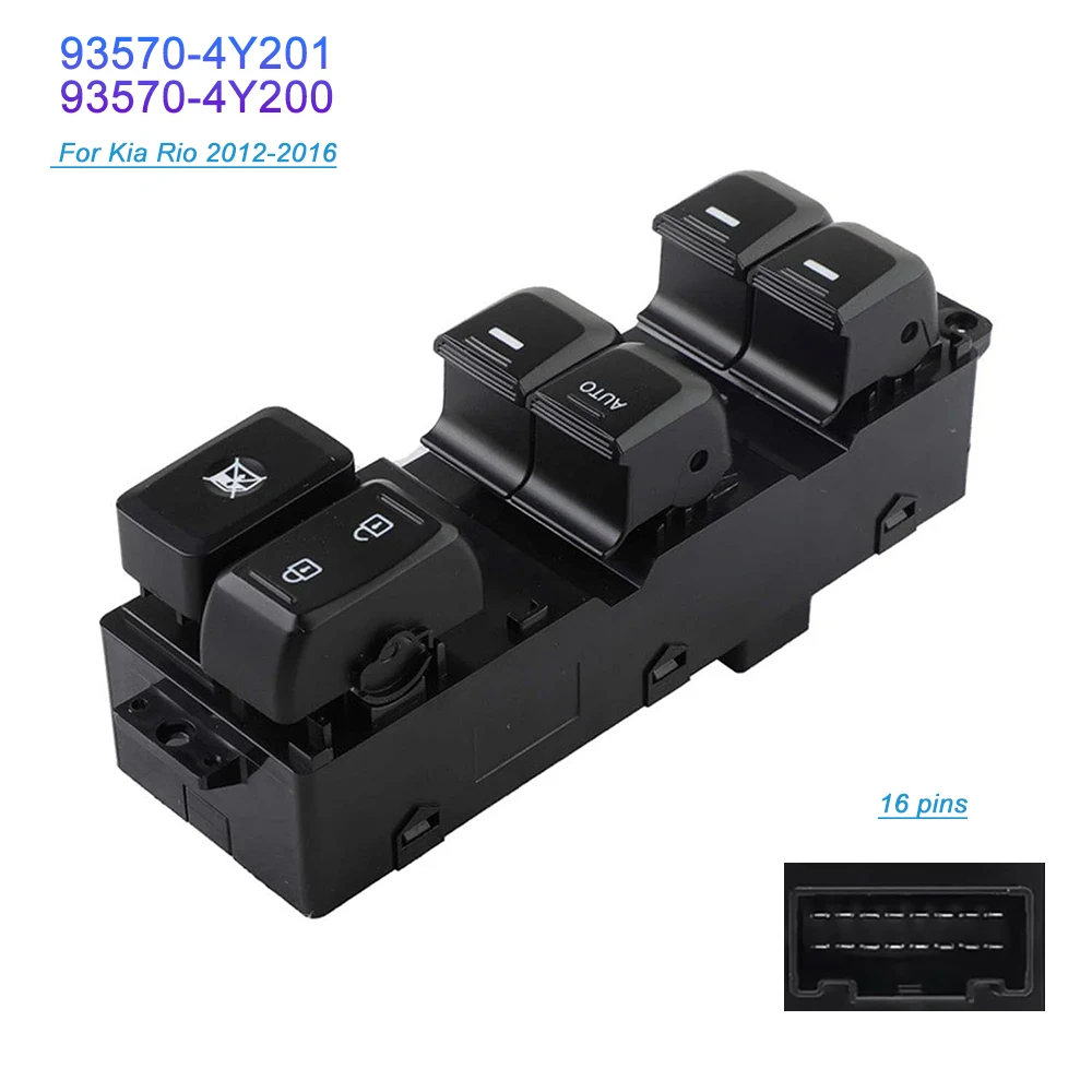 For Kia Rio 2012-2016 LHD Master Electric Power Window Switch Glass Lifter Control Button 93570-4Y201 93570-4Y200 Car Parts
For Kia Rio 2012-2016 LHD Master Electric Power Window Switch Glass Lifter Control Button 93570-4Y201 93570-4Y200 Car Parts
