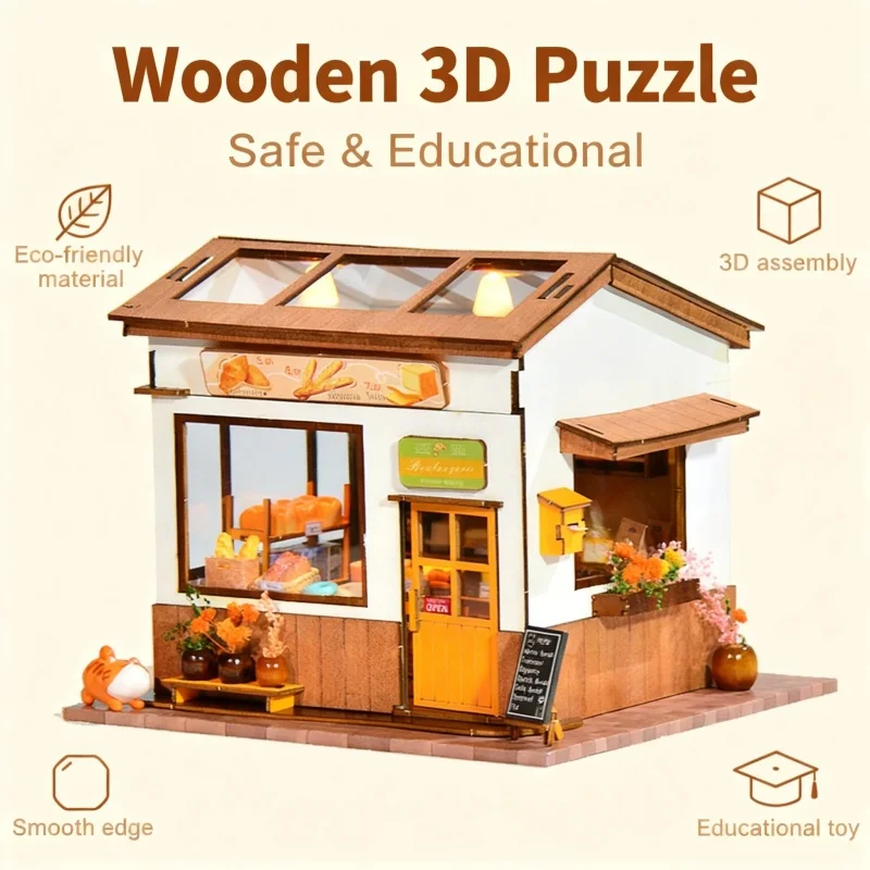 OUZEY 3D деревянный домик-конструктор для самостоятельной сборки, настольное украшение, креативная игрушка, подарочная коробка, подходит для подростков
OUZEY 3D деревянный домик-конструктор для самостоятельной сборки, настольное украшение, креативная игрушка, подарочная коробка, подходит для подростков