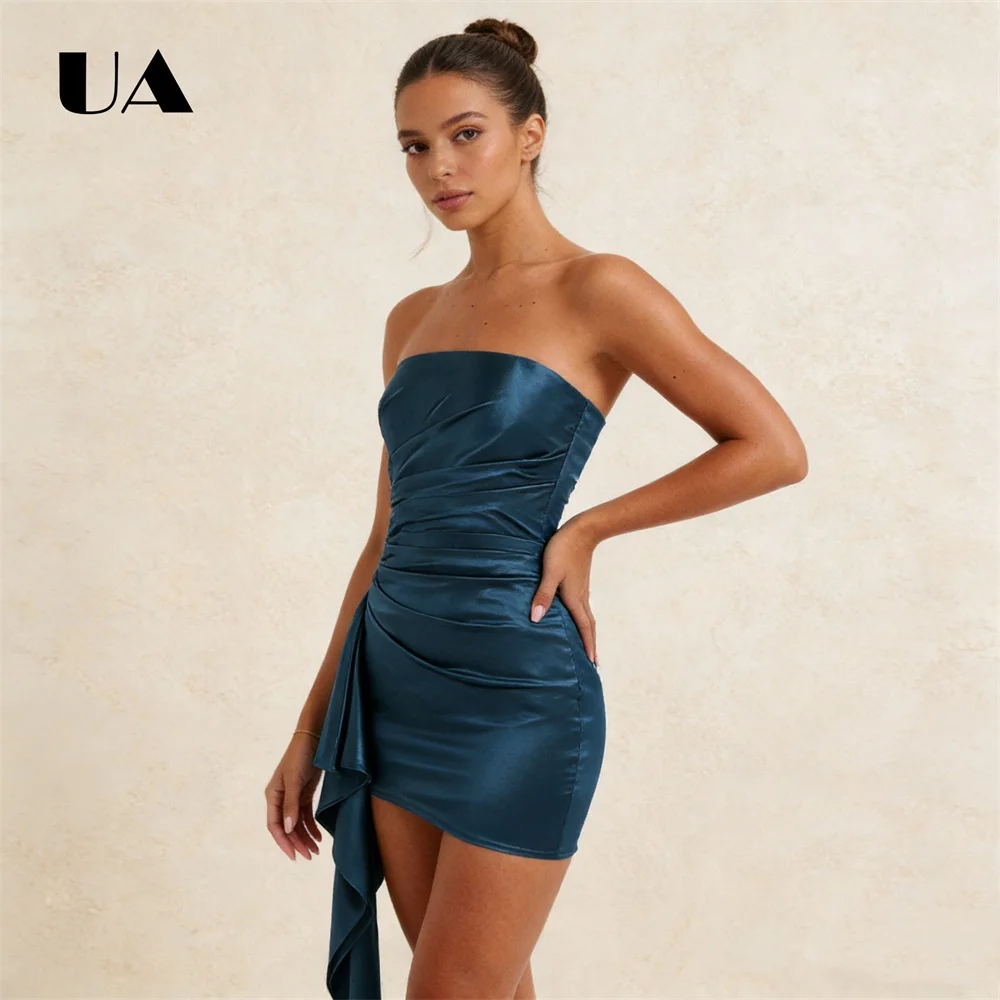 Strapless Satin Mini Dress for Women 2026 Bodycon Sleeveless Short Cocktail Dresses Customized Women's Formal Evening Gown
Strapless Satin Mini Dress for Women 2026 Bodycon Sleeveless Short Cocktail Dresses Customized Women's Formal Evening Gown