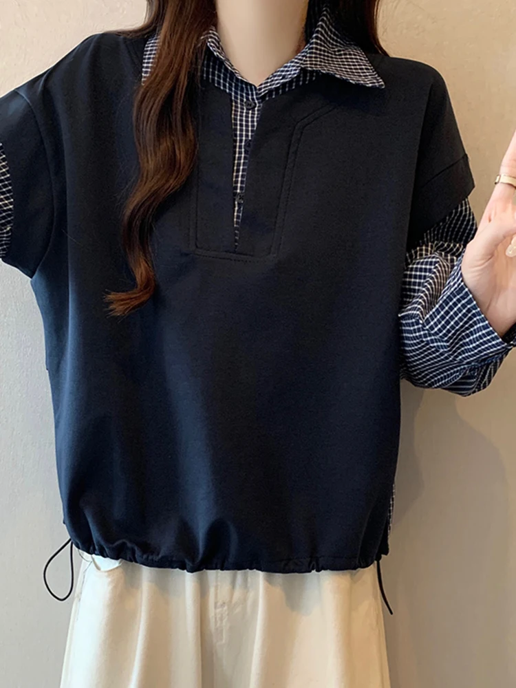 Ретро-свитер в стиле пэчворк, больших размеров, в клетку, для женщин, осенне-зимний, новый, имитация двухслойного свитера, облегающий, с эффектом высокого класса
Ретро-свитер в стиле пэчворк, больших размеров, в клетку, для женщин, осенне-зимний, новый, имитация двухслойного свитера, облегающий, с эффектом высокого класса