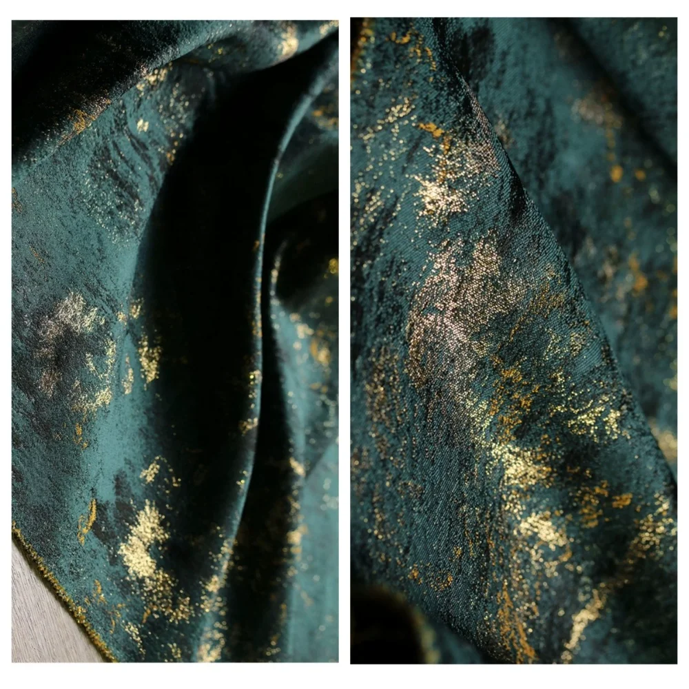 Vintage Dark Green Gold Silk Jacquard Cloth Jacket Creative Clothing Designer Wholesale Cloth Per Meter for Sewing Diy Material
Vintage Dark Green Gold Silk Jacquard Cloth Jacket Creative Clothing Designer Wholesale Cloth Per Meter for Sewing Diy Material