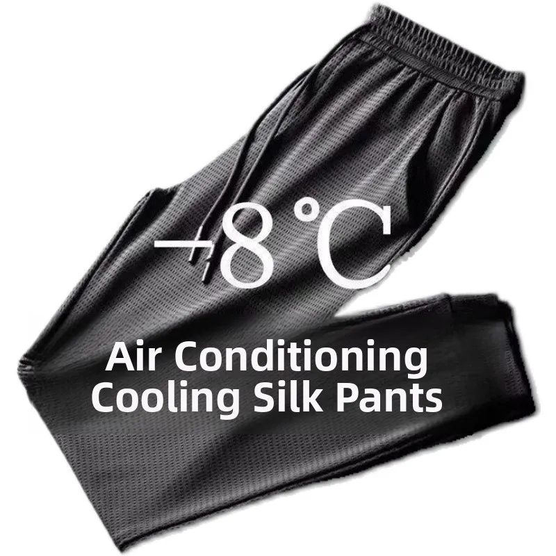 Men's Spor Elastic Casual Pants Summer Ice Silk Thin Me Hollow Qui Dry Nine Points Slim Fit mid Waist Youth Energy Sle
Men's Spor Elastic Casual Pants Summer Ice Silk Thin Me Hollow Qui Dry Nine Points Slim Fit mid Waist Youth Energy Sle