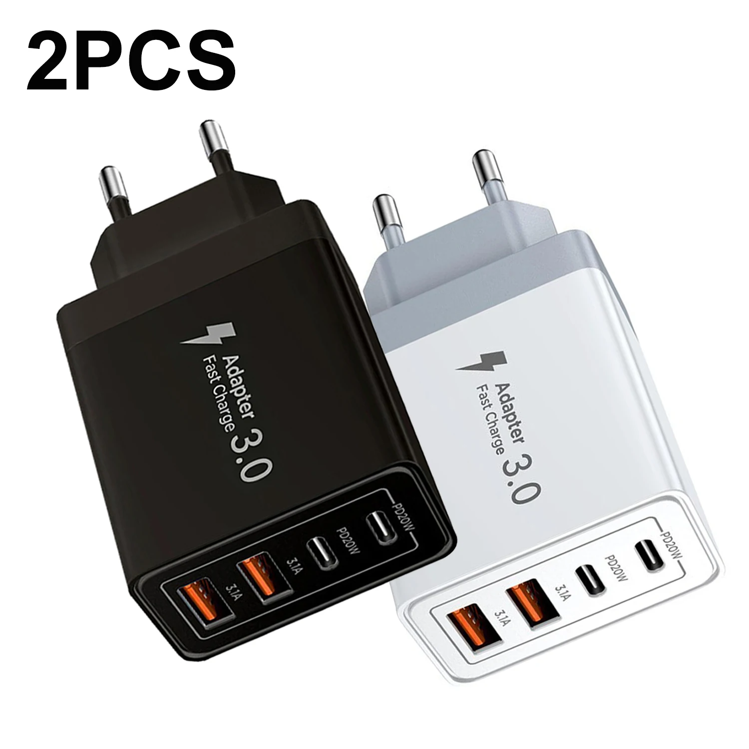 2 шт. в упаковке, 40 Вт, 4 порта USB Type-C, двойное быстрое зарядное устройство PD, универсальный адаптер с вилкой EU, блок быстрой зарядки для iPhone и Xiaomi
2 шт. в упаковке, 40 Вт, 4 порта USB Type-C, двойное быстрое зарядное устройство PD, универсальный адаптер с вилкой EU, блок быстрой зарядки для iPhone и Xiaomi