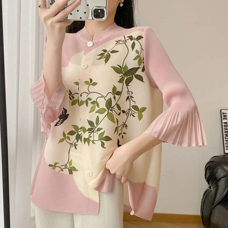 2026 new thin Chinese bamboo forest leaf little mother wind cover meat spring fold set blusas mujer de moda 2026
2026 new thin Chinese bamboo forest leaf little mother wind cover meat spring fold set blusas mujer de moda 2026