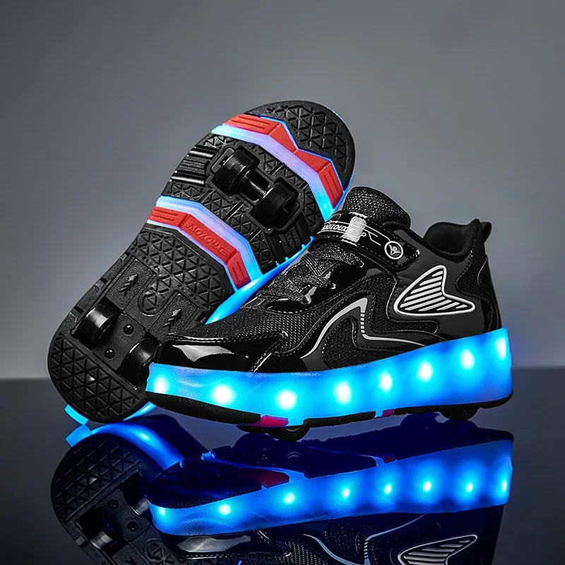 Kid Skate Sneakers LED Luminous USB Charging Roller Skates for Girls Boys Casual Sports Shoes Double Wheels Skateboard Shoe
Kid Skate Sneakers LED Luminous USB Charging Roller Skates for Girls Boys Casual Sports Shoes Double Wheels Skateboard Shoe