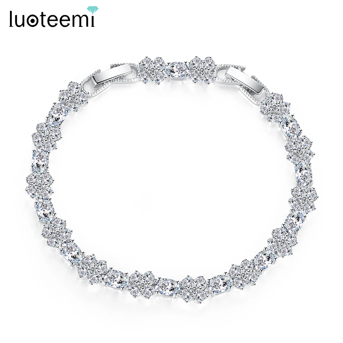 LUOTEEMI Trendy Exquisite Geometric Cubic Zirconia Bracelet for Women Luxury Wedding Bridal Engagement Fashion Christmas Gift
LUOTEEMI Trendy Exquisite Geometric Cubic Zirconia Bracelet for Women Luxury Wedding Bridal Engagement Fashion Christmas Gift