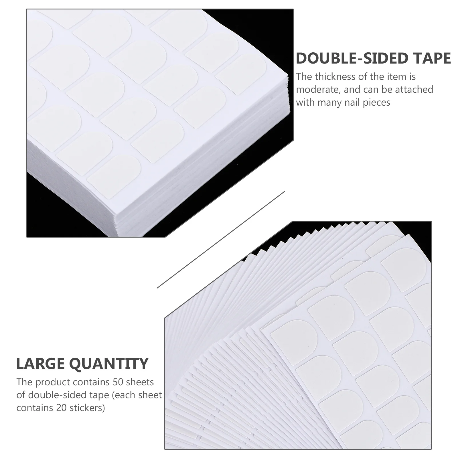 50 Pcs Fake Nail Stickers Waterproof Double-sided Tapes Creative Manicure Free Cutting Salon Supplies Sticking Plates
50 Pcs Fake Nail Stickers Waterproof Double-sided Tapes Creative Manicure Free Cutting Salon Supplies Sticking Plates