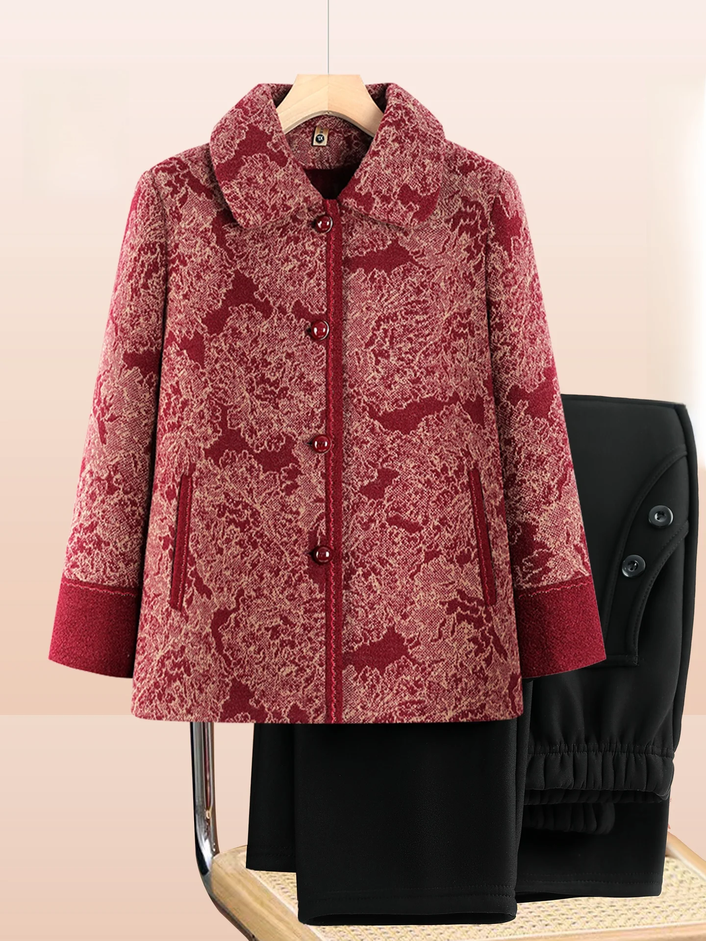 Thiened Flannel Jaet for Middle-Aged And ly Women Faionable Mommy Sle Coat with Stand Collar And Floral Embroide...
Thiened Flannel Jaet for Middle-Aged And ly Women Faionable Mommy Sle Coat with Stand Collar And Floral Embroide...