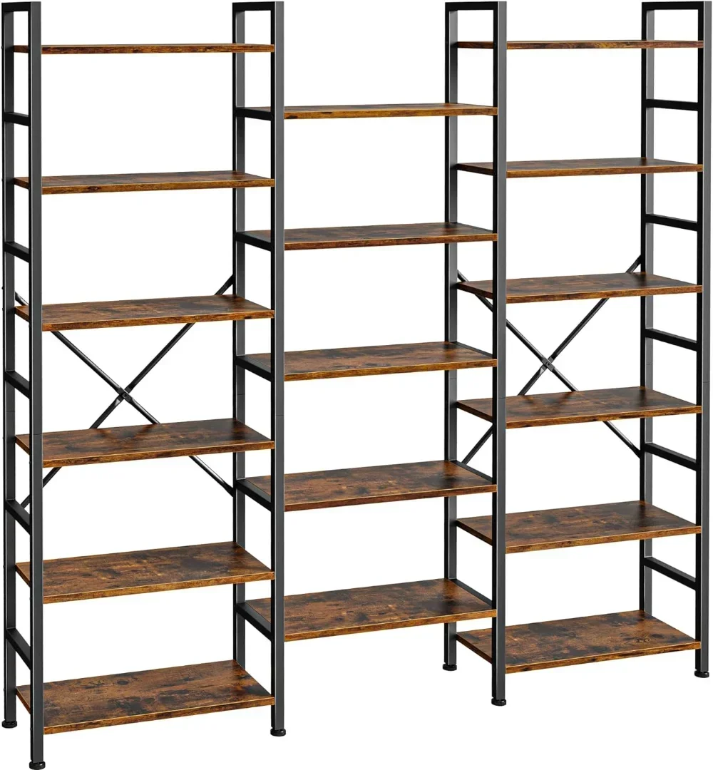 Triple 6 Tier Bookshelf, Bookcase with 17 Open Display Shelves, Wide Book Shelf Book Case for Home & Office
Triple 6 Tier Bookshelf, Bookcase with 17 Open Display Shelves, Wide Book Shelf Book Case for Home & Office