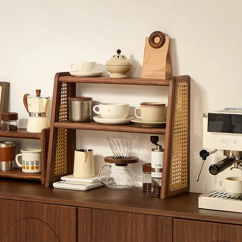 Black walnut tabletop rack tea set coffee cup solid wood storage rack small rattan bogu frame wood
Black walnut tabletop rack tea set coffee cup solid wood storage rack small rattan bogu frame wood