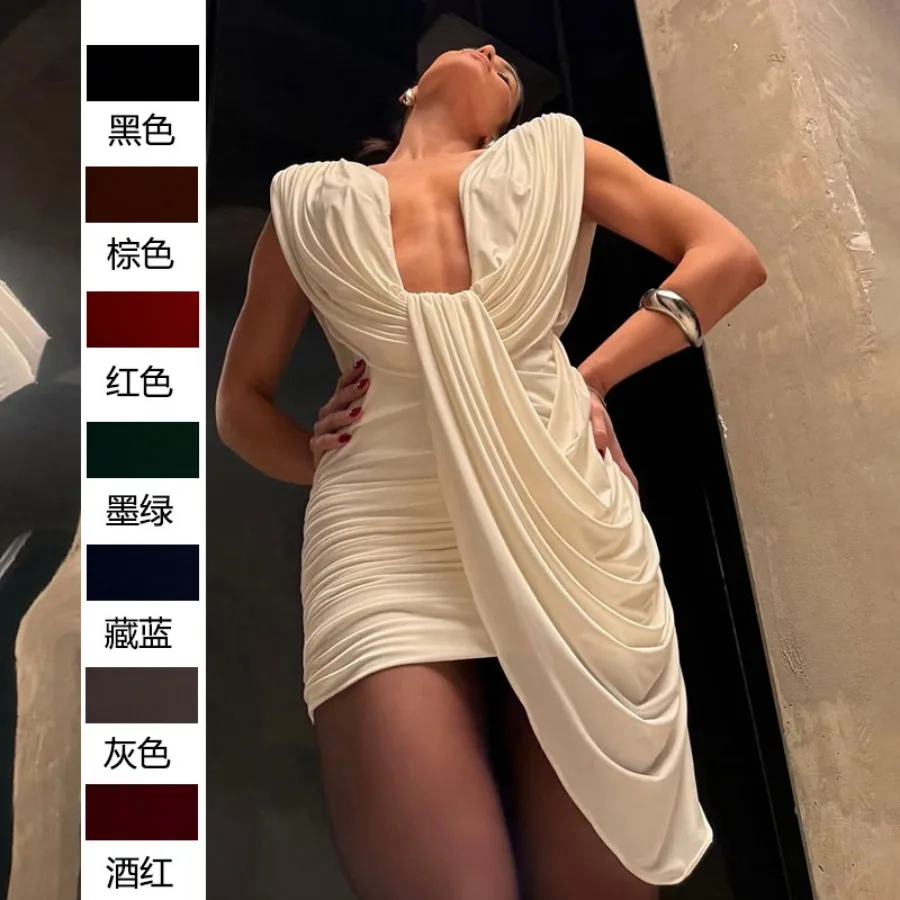【New style】- European and American style 2026 spring and summer new women's clothing fashionable sexy deep V pleated bag hip sk
【New style】- European and American style 2026 spring and summer new women's clothing fashionable sexy deep V pleated bag hip sk