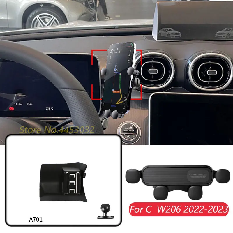 Автомобильный держатель для Mercedes Benz C W206 2022-2023, кронштейн для гравитационной навигации GPS на вентиляционное отверстие, горизонтальные аксессуары
Автомобильный держатель для Mercedes Benz C W206 2022-2023, кронштейн для гравитационной навигации GPS на вентиляционное отверстие, горизонтальные аксессуары