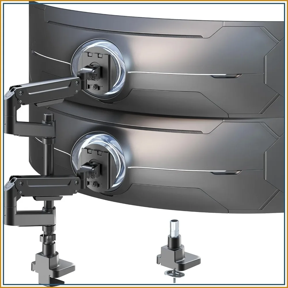 Dual Monitor Arm Heavy-Duty for 17-49" Screens, Vertical Stacked Desk Mount for Ultrawide up to 44lbs, Fully Adjustable, VESA 75/100mm
Dual Monitor Arm Heavy-Duty for 17-49" Screens, Vertical Stacked Desk Mount for Ultrawide up to 44lbs, Fully Adjustable, VESA 75/100mm
