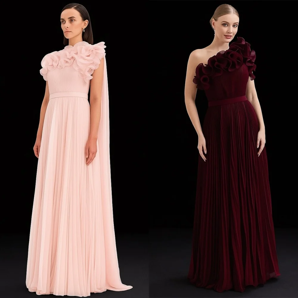 Customized Fashion Pink Chiffon Evening Dress Exquisite One Shoulder Sleeveless Celebrity Gowns Soft Special Occasion Gowns
Customized Fashion Pink Chiffon Evening Dress Exquisite One Shoulder Sleeveless Celebrity Gowns Soft Special Occasion Gowns