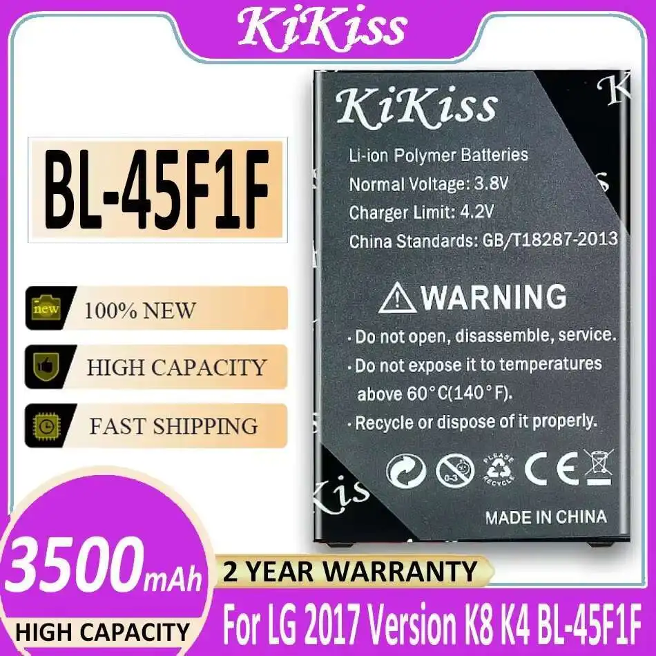 Аккумулятор мобильного телефона BL-45F1F 3500 мАч для LG K4 2017 M160 Aristo MS210 версия K8 BL 45F1F не K3
Аккумулятор мобильного телефона BL-45F1F 3500 мАч для LG K4 2017 M160 Aristo MS210 версия K8 BL 45F1F не K3