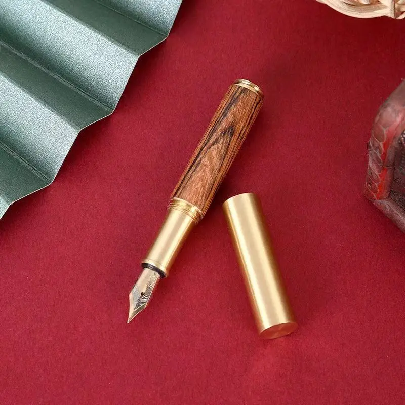 Balaoye Retro Brass Pen Pocket Mini Solid Wood Elastic Pen Tip F/M/B 0.5/0.7/1.0 Portable Gift Business Sandalwood Fountain Pen
Balaoye Retro Brass Pen Pocket Mini Solid Wood Elastic Pen Tip F/M/B 0.5/0.7/1.0 Portable Gift Business Sandalwood Fountain Pen