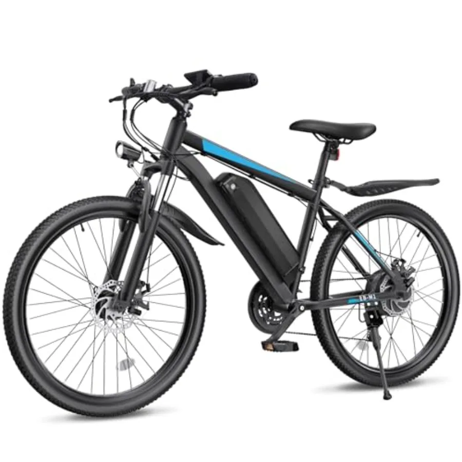 Electric mountain bike for adults, aluminum alloy frame, black, 1000W peak motor with 50-mile range and UL 2849 certification
Electric mountain bike for adults, aluminum alloy frame, black, 1000W peak motor with 50-mile range and UL 2849 certification