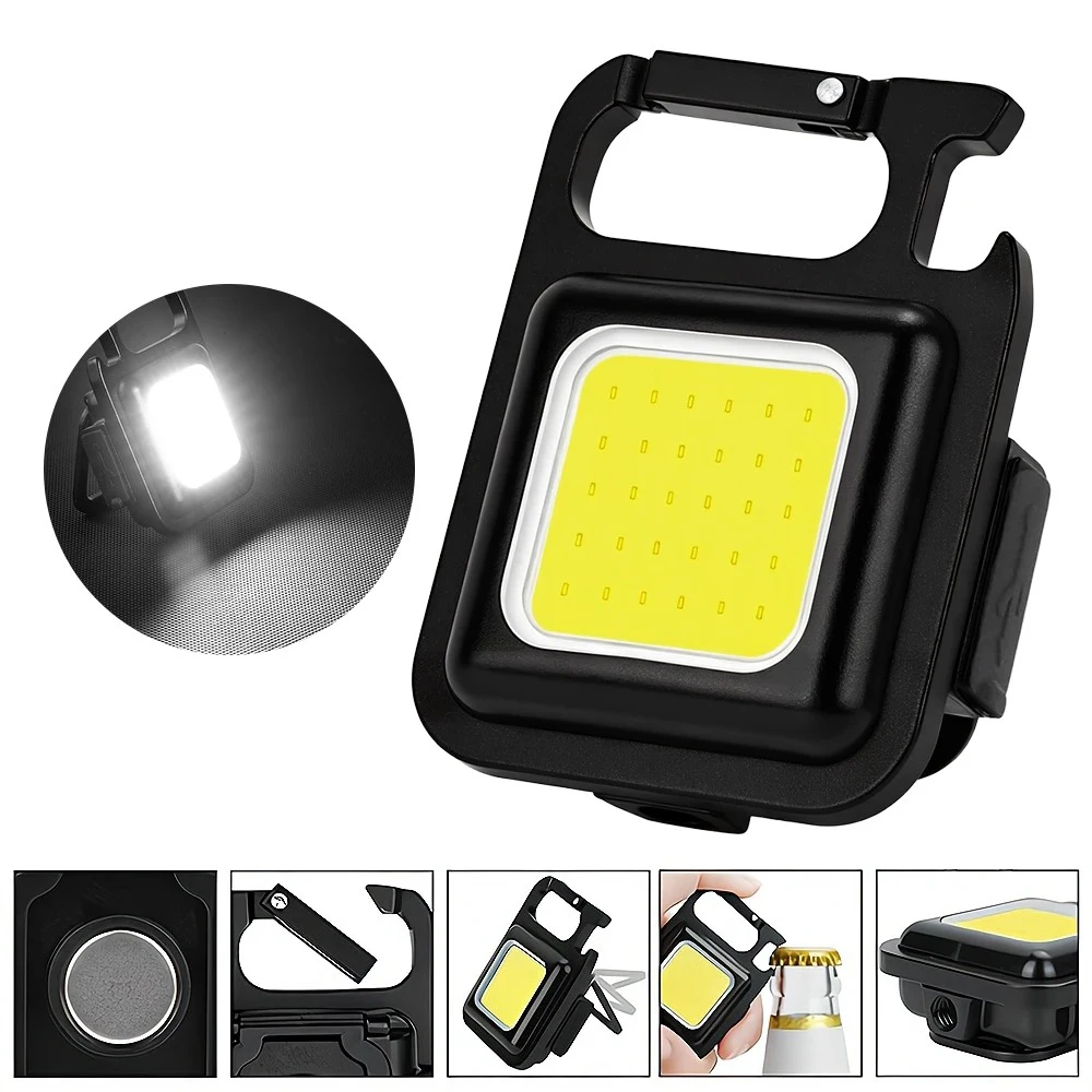 Multifunctional outdoor mini portable magnetic cob keychain light, high-intensity self-defense keychain work light, USB recharge
Multifunctional outdoor mini portable magnetic cob keychain light, high-intensity self-defense keychain work light, USB recharge