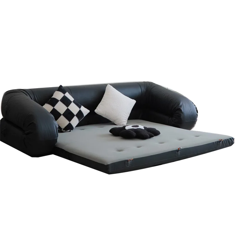 Medieval, folding, sofa bed, dual-use, small apartment, multi-functional, black leather, retro
Medieval, folding, sofa bed, dual-use, small apartment, multi-functional, black leather, retro