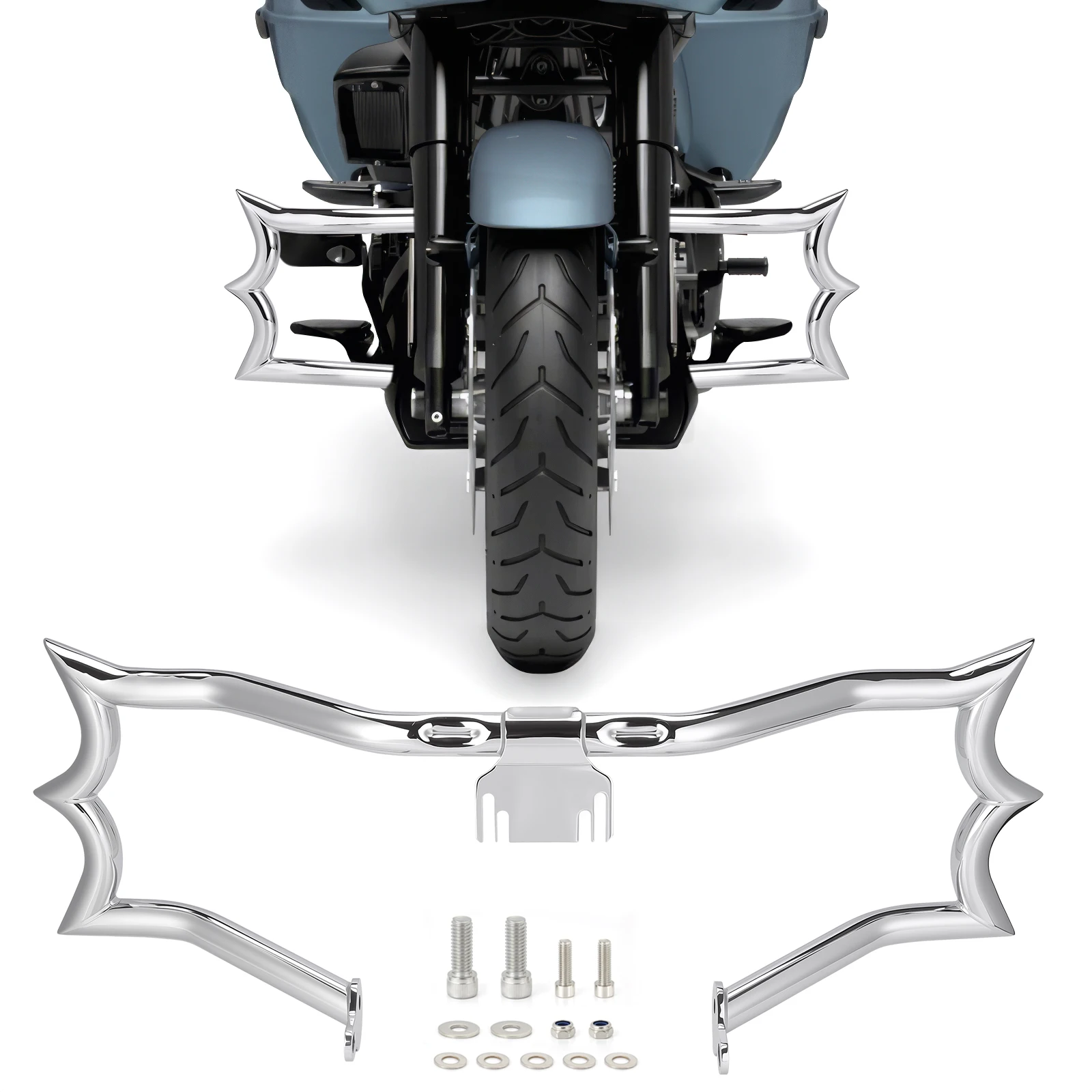 Motorcycle Chrome Front Engine Guard Crash Bar for Harley Touring Road King Street Glide Electra Glide 2009-2025 Accessories
Motorcycle Chrome Front Engine Guard Crash Bar for Harley Touring Road King Street Glide Electra Glide 2009-2025 Accessories