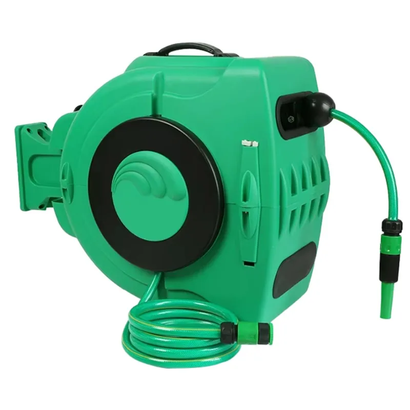 28M Wall-Mounted Automatic Rewind Plastic Hose Reel Retractable Garden Reel for Car Washing
28M Wall-Mounted Automatic Rewind Plastic Hose Reel Retractable Garden Reel for Car Washing
