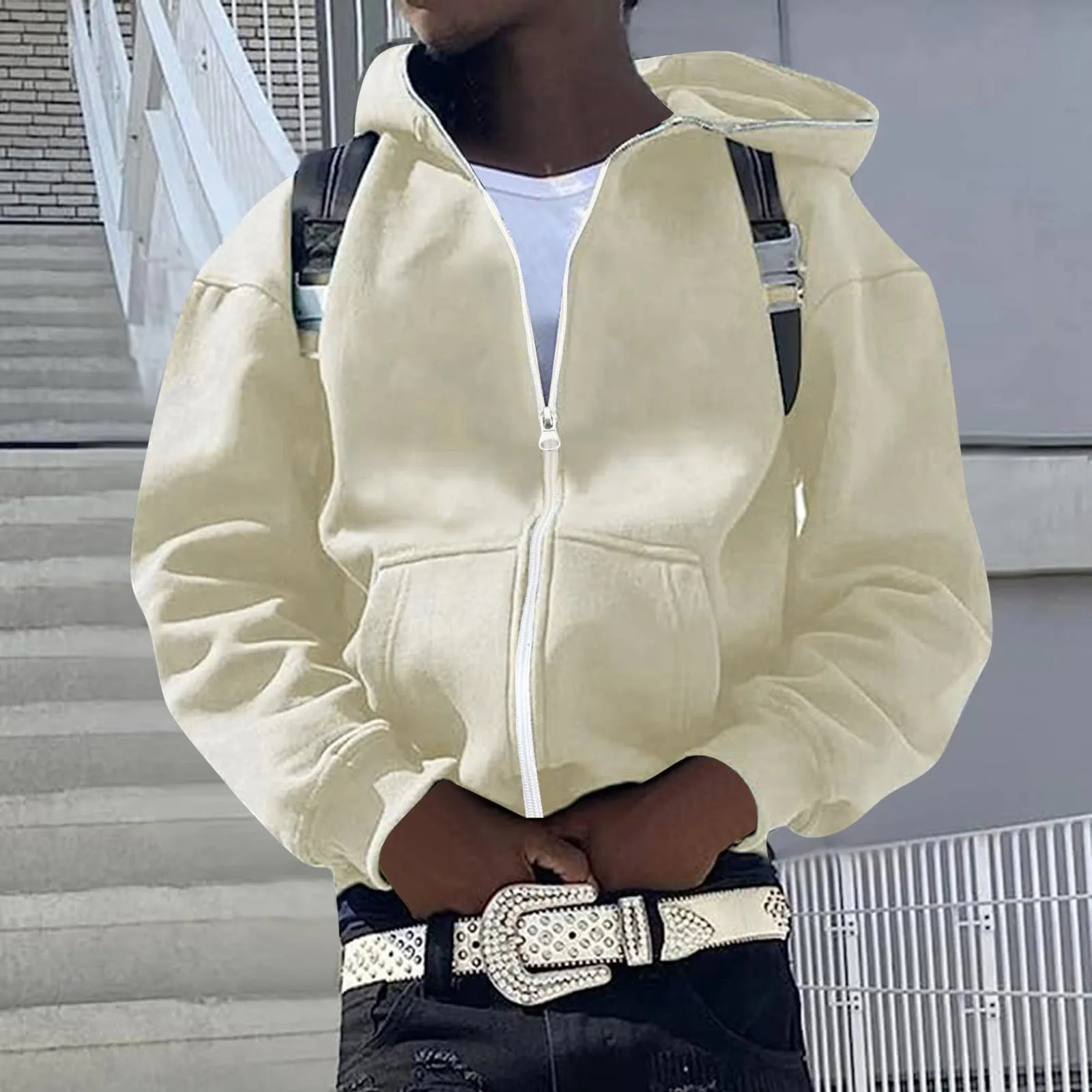 Mens Zip Up Hoodie Spring Autumn Solid Color Hooded Sweatshirts Hip Hop Vintage Oversized Loose Sports Comfortable Tracksuits
Mens Zip Up Hoodie Spring Autumn Solid Color Hooded Sweatshirts Hip Hop Vintage Oversized Loose Sports Comfortable Tracksuits
