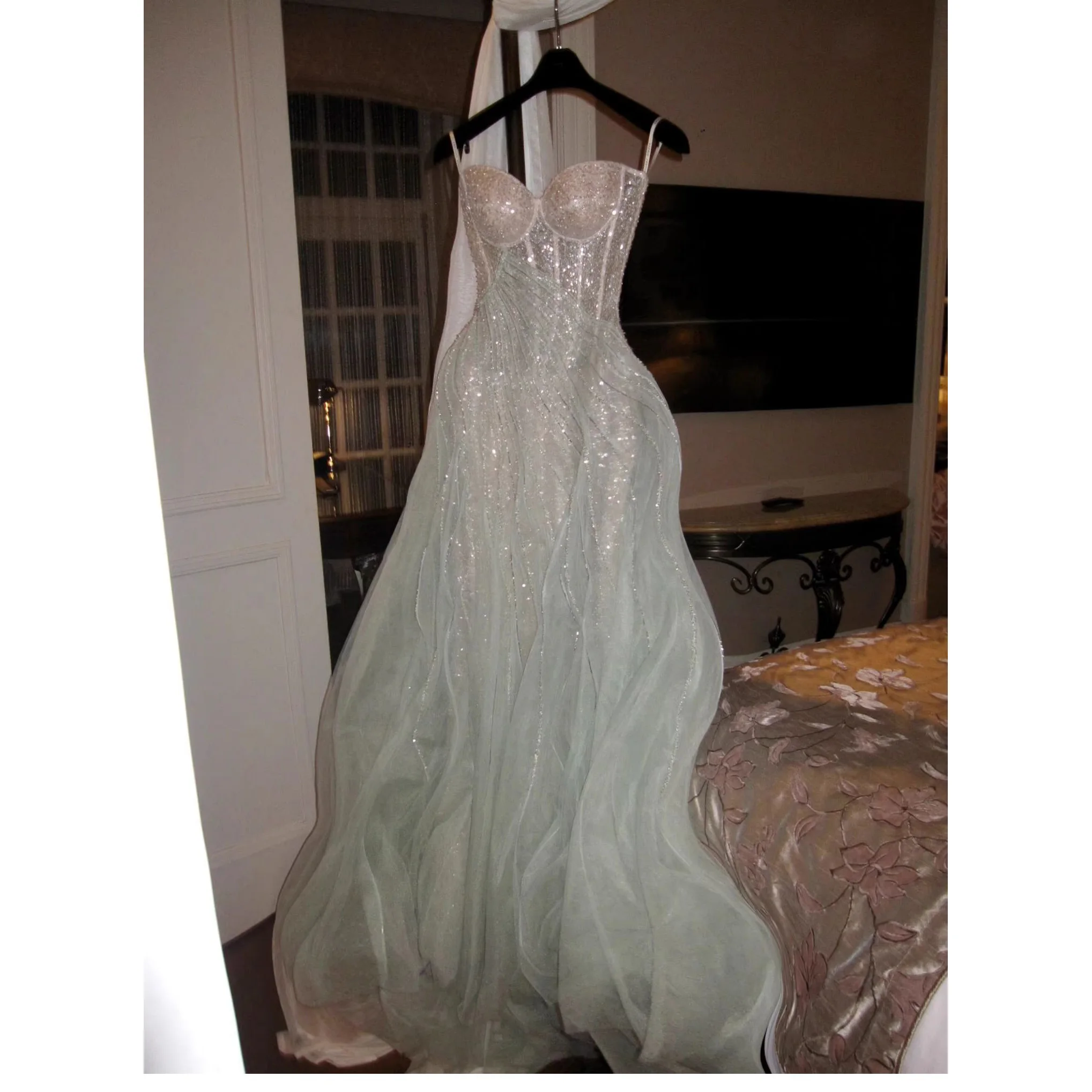 Sexy Silver Green Evening Dresses Korea Style Shining Sequins Prom Dreses Lace-up Back Party Gowns
Sexy Silver Green Evening Dresses Korea Style Shining Sequins Prom Dreses Lace-up Back Party Gowns