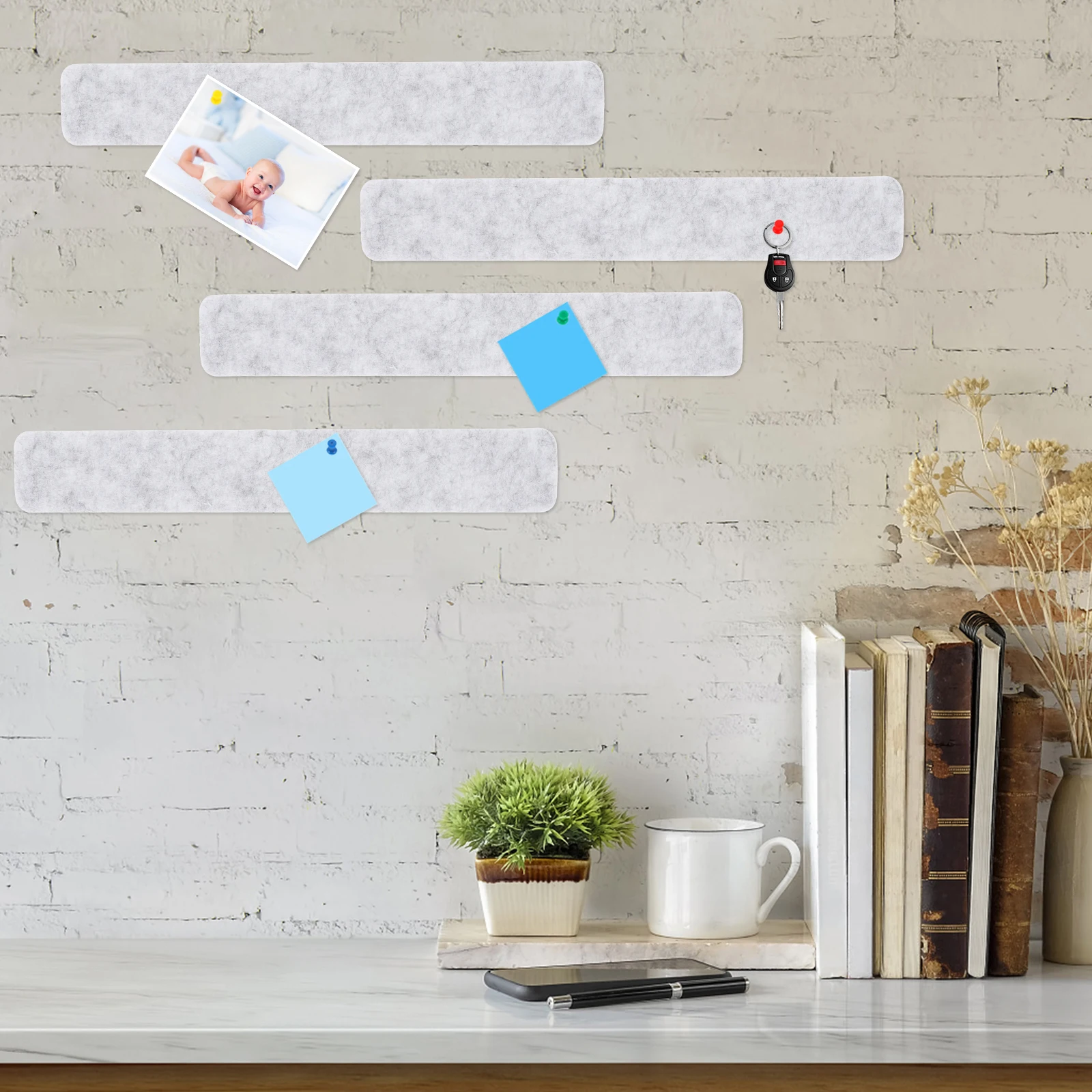 8 pcs Felt Bulletin Strips Decorative Wall Display Memo Pin Board Bar Office Cork Board Photo Craft Organizing
8 pcs Felt Bulletin Strips Decorative Wall Display Memo Pin Board Bar Office Cork Board Photo Craft Organizing