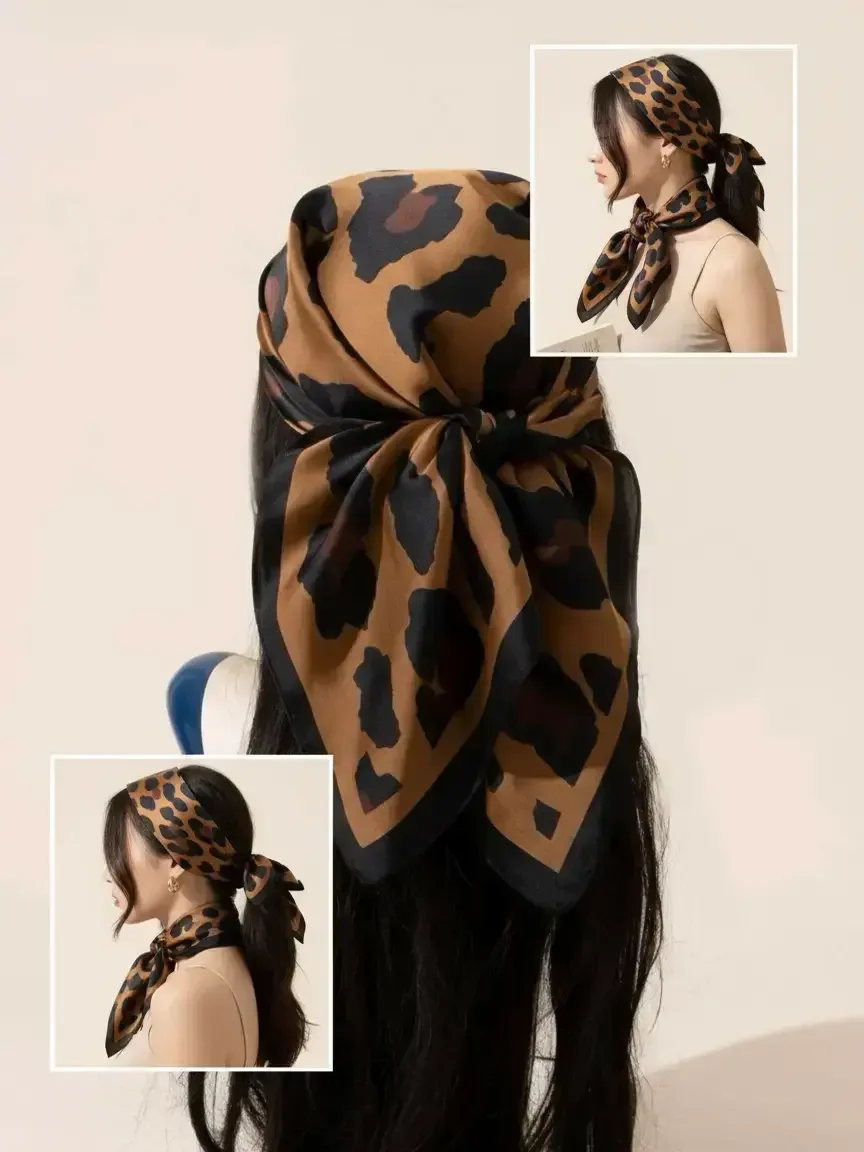 Silk Scarfs Women Small Square Scarf 21" x 21" Breathable Lightweight Neckerchief Headscarf
Silk Scarfs Women Small Square Scarf 21" x 21" Breathable Lightweight Neckerchief Headscarf