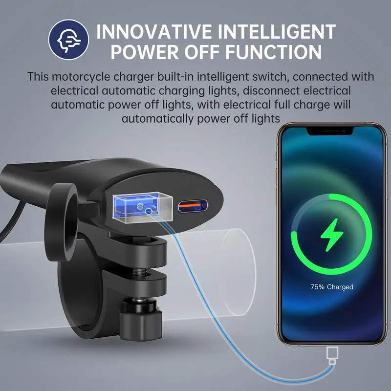 Phone Charger For Motorcycle Waterproof USB Adapter QC 3.0 Motorcycle Charger Ultra-Narrow Quick Adapter Double Charging Port
Phone Charger For Motorcycle Waterproof USB Adapter QC 3.0 Motorcycle Charger Ultra-Narrow Quick Adapter Double Charging Port