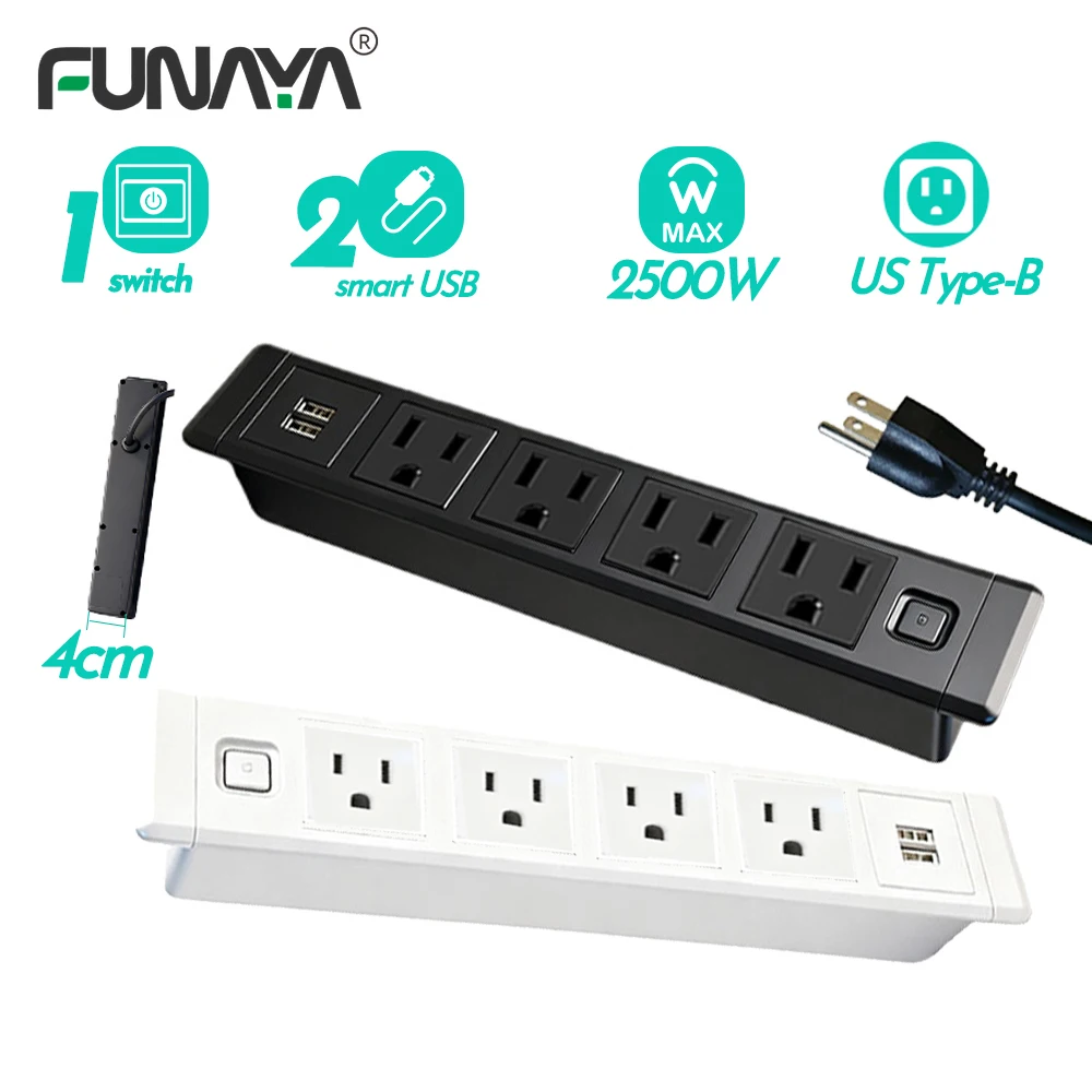 FUNAYA Built-in Desktop Socket US Plug Power Supply Furniture Switch Extension Concealed Internal Embedded Switch Sockets 110V
FUNAYA Built-in Desktop Socket US Plug Power Supply Furniture Switch Extension Concealed Internal Embedded Switch Sockets 110V
