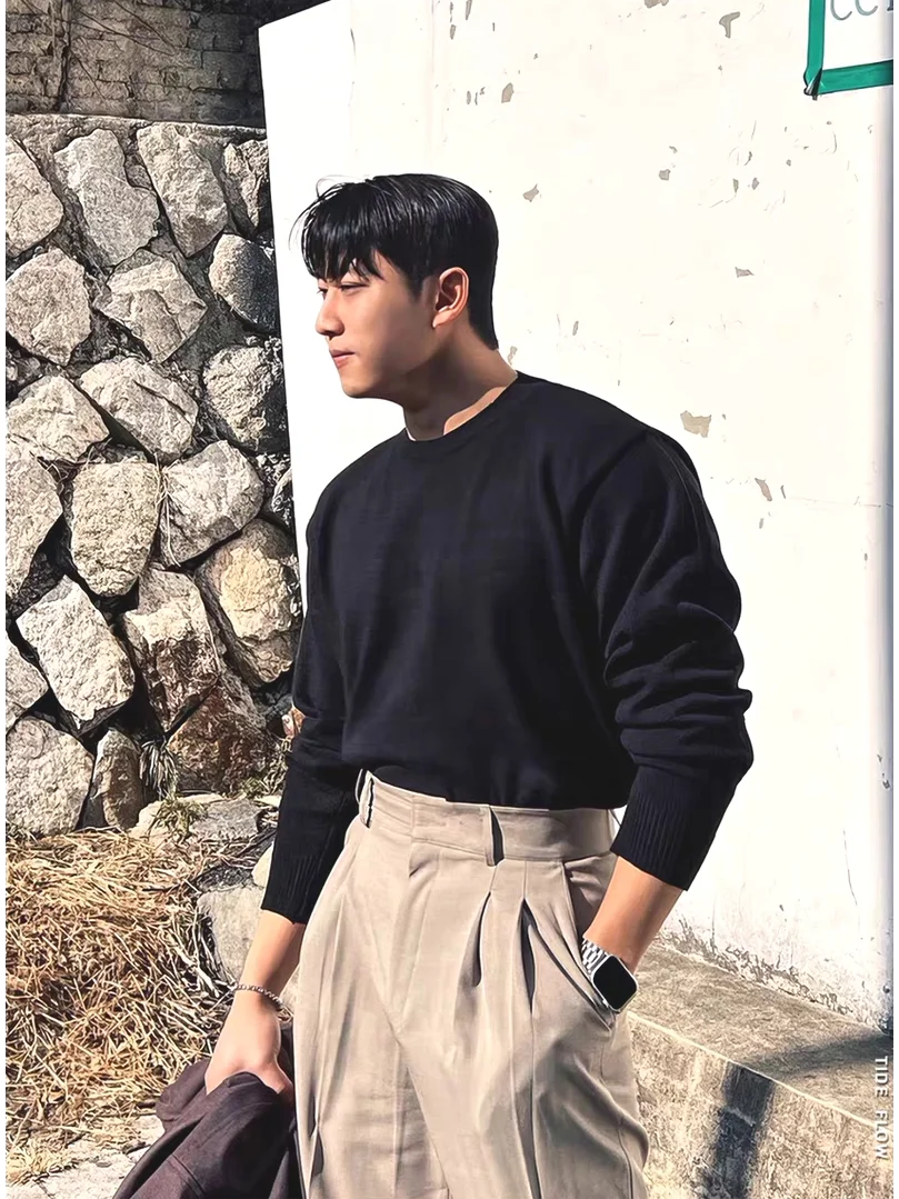 Мужской вязаный свитер American Slim Fit из мягкой дышащей шерстяной пряжи, базовый слой, повседневная одежда
Мужской вязаный свитер American Slim Fit из мягкой дышащей шерстяной пряжи, базовый слой, повседневная одежда