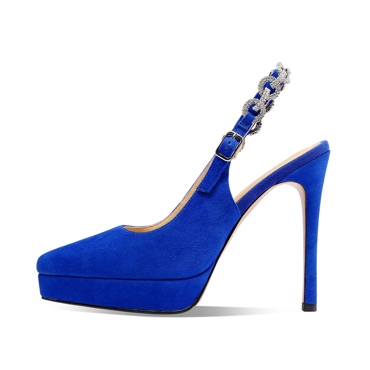 Arden Furtado 2025 Summer blue Sheep suede Platform Crystal chain Banquet shoes Pointed Toe Super high heel Closed toe Sandals
Arden Furtado 2025 Summer blue Sheep suede Platform Crystal chain Banquet shoes Pointed Toe Super high heel Closed toe Sandals