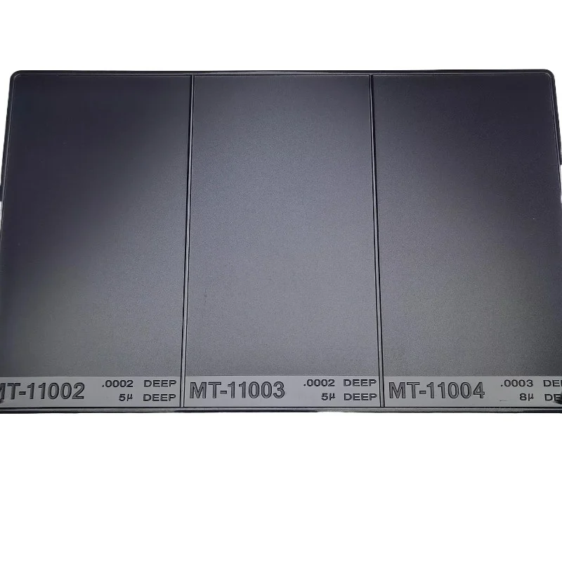 Mold sun pattern plate mt11002/3/4/5/6/7 plastic mold texture roughness comparison sample
Mold sun pattern plate mt11002/3/4/5/6/7 plastic mold texture roughness comparison sample