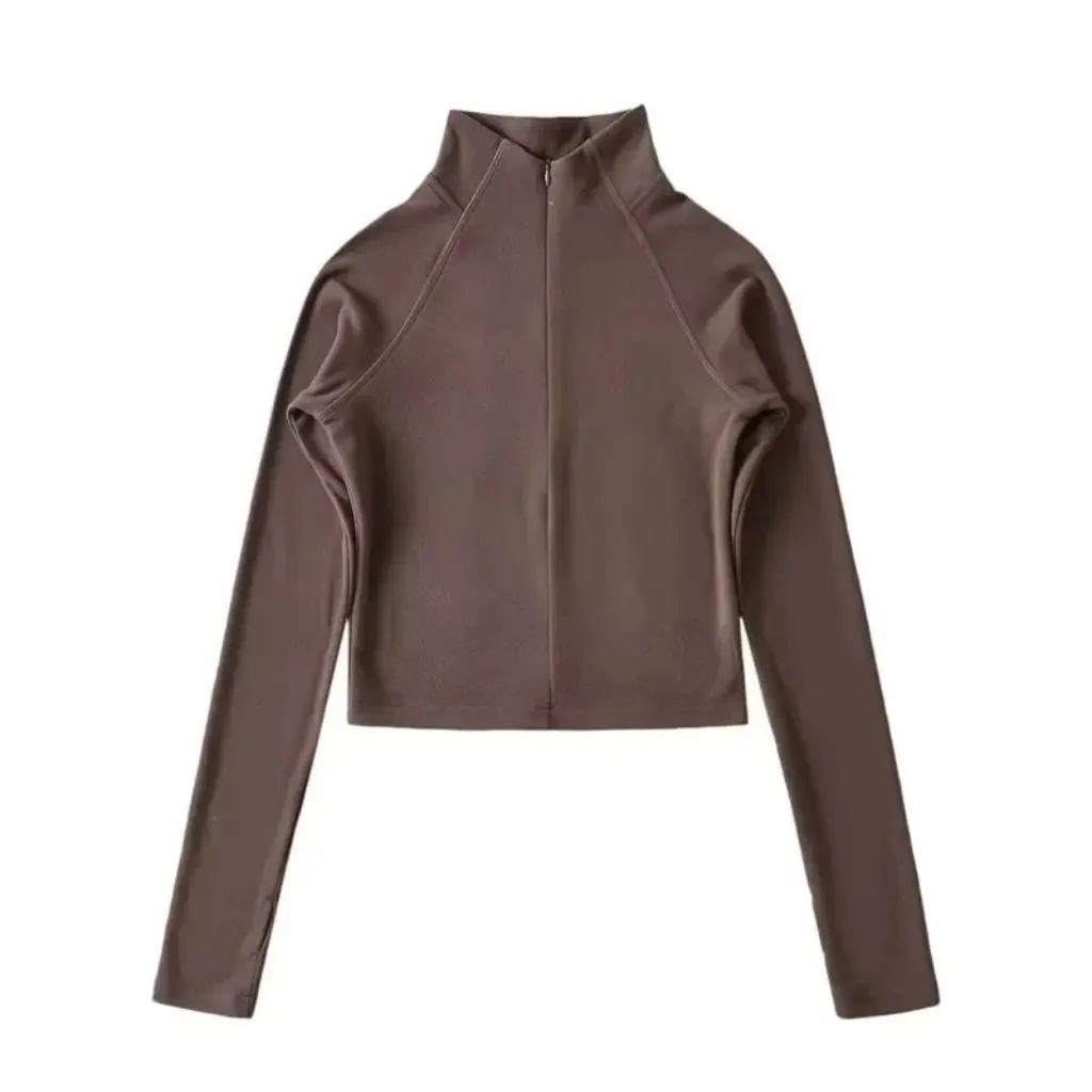 Женская двусторонняя бархатная футболка в европейском и американском стиле, полуводолазка с длинными рукавами, утягивающий топ с рукавами реглан 
Женская двусторонняя бархатная футболка в европейском и американском стиле, полуводолазка с длинными рукавами, утягивающий топ с рукавами реглан