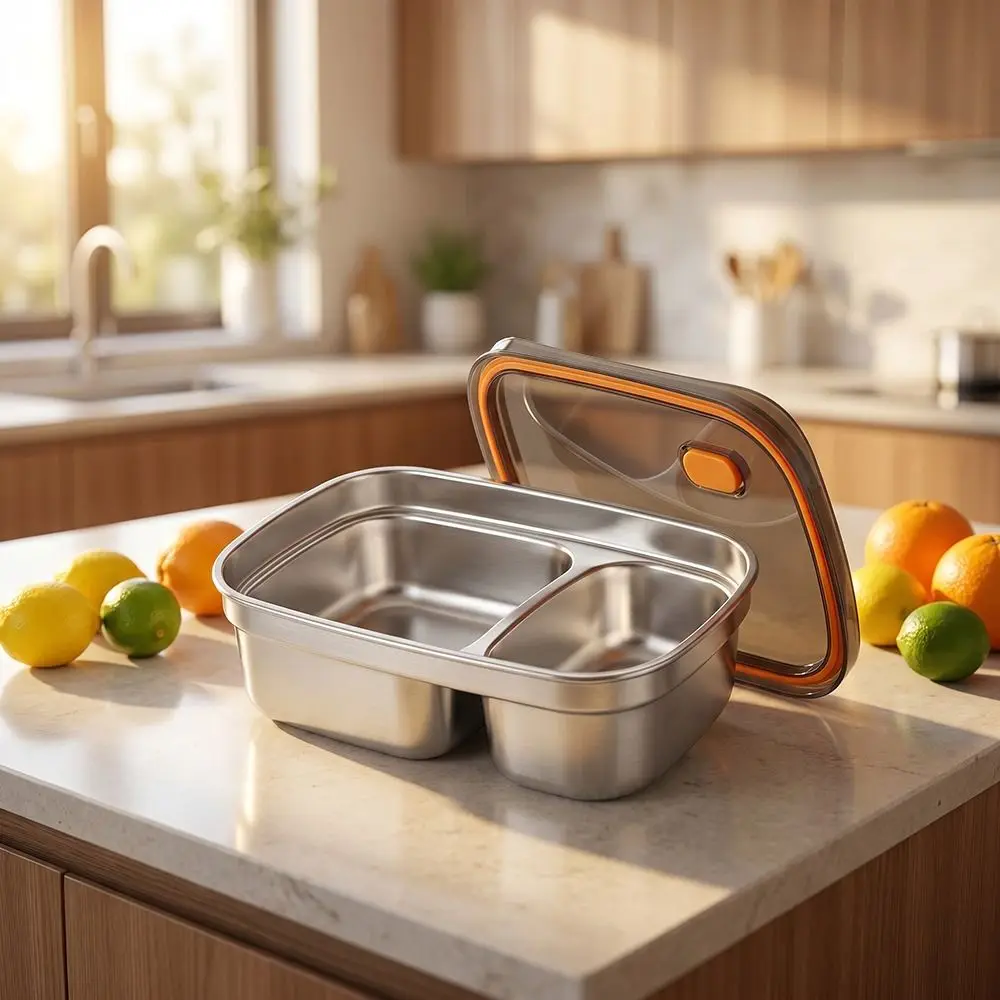 304 Stainless Steel Stainless Steel Lunch Box 2/3 Compartment Sealed Lid Portable Food Container Portable Design Microwave Safe
304 Stainless Steel Stainless Steel Lunch Box 2/3 Compartment Sealed Lid Portable Food Container Portable Design Microwave Safe