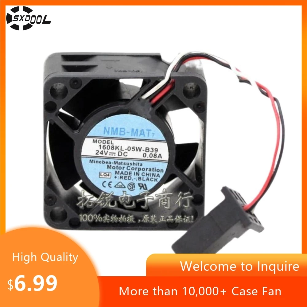 For NMB 1608KL-05W-B39 40x40x20mm DC 24V 0.08A Dual Ball High-Efficiency Cooling Fan
For NMB 1608KL-05W-B39 40x40x20mm DC 24V 0.08A Dual Ball High-Efficiency Cooling Fan