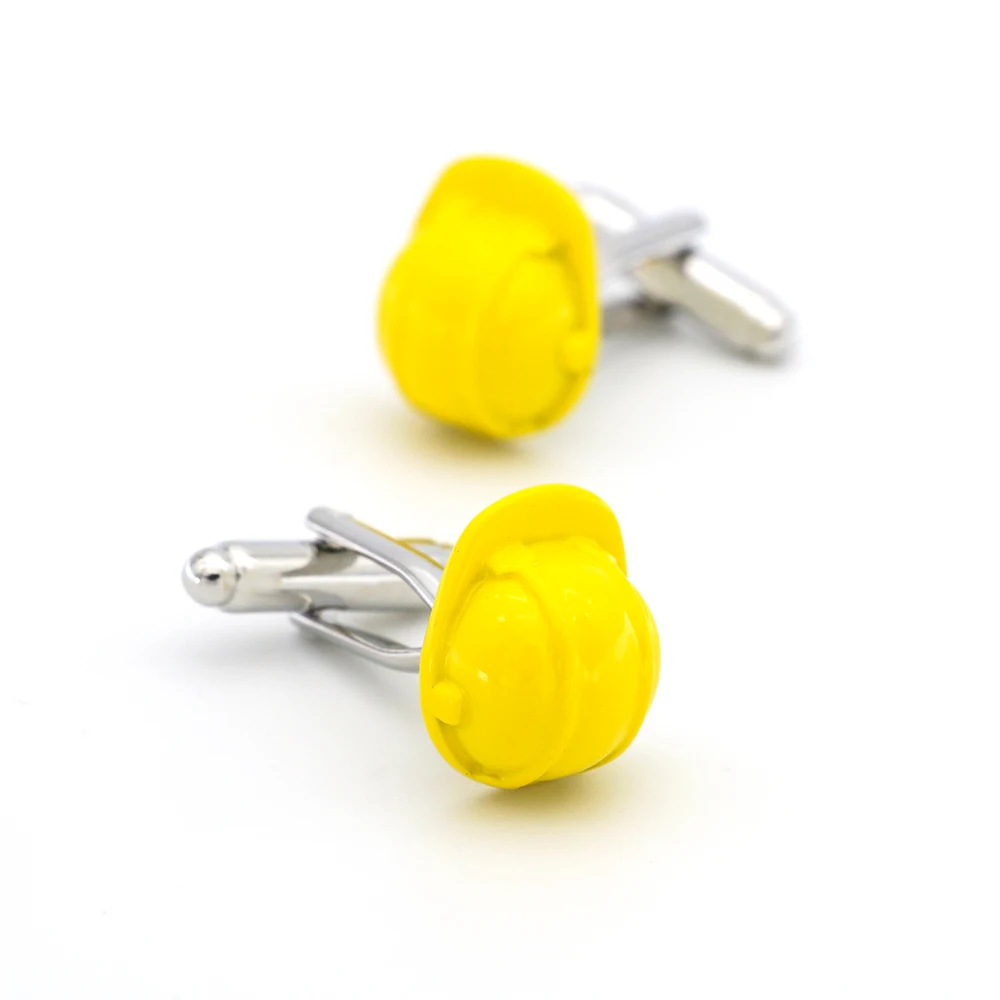 iGame Safety Helmet Cuff Links Yellow Color Cute Design Quality Brass Material Cufflinks For Men
iGame Safety Helmet Cuff Links Yellow Color Cute Design Quality Brass Material Cufflinks For Men