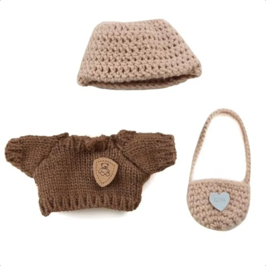 Clothes for Doll NO Doll Handcrafted Crochet 3Piece Set for 17cm Doll Premium Outfit with Accories for Stylish Clothes for Doll
Clothes for Doll NO Doll Handcrafted Crochet 3Piece Set for 17cm Doll Premium Outfit with Accories for Stylish Clothes for Doll