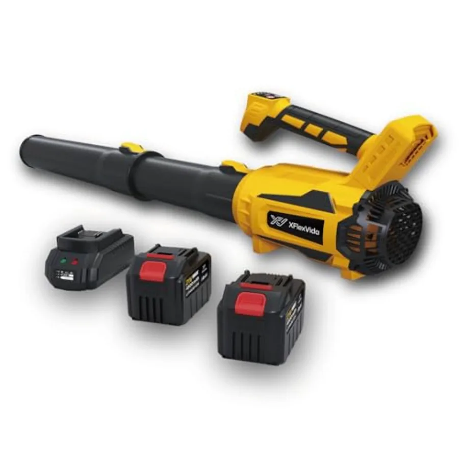 Cordless Leaf Blower 21V Electric Leaf Blower with 2 Batteries and Fast Charger 6 Speed Levels 4.5Ah Battery Powered Blowers fo
Cordless Leaf Blower 21V Electric Leaf Blower with 2 Batteries and Fast Charger 6 Speed Levels 4.5Ah Battery Powered Blowers fo