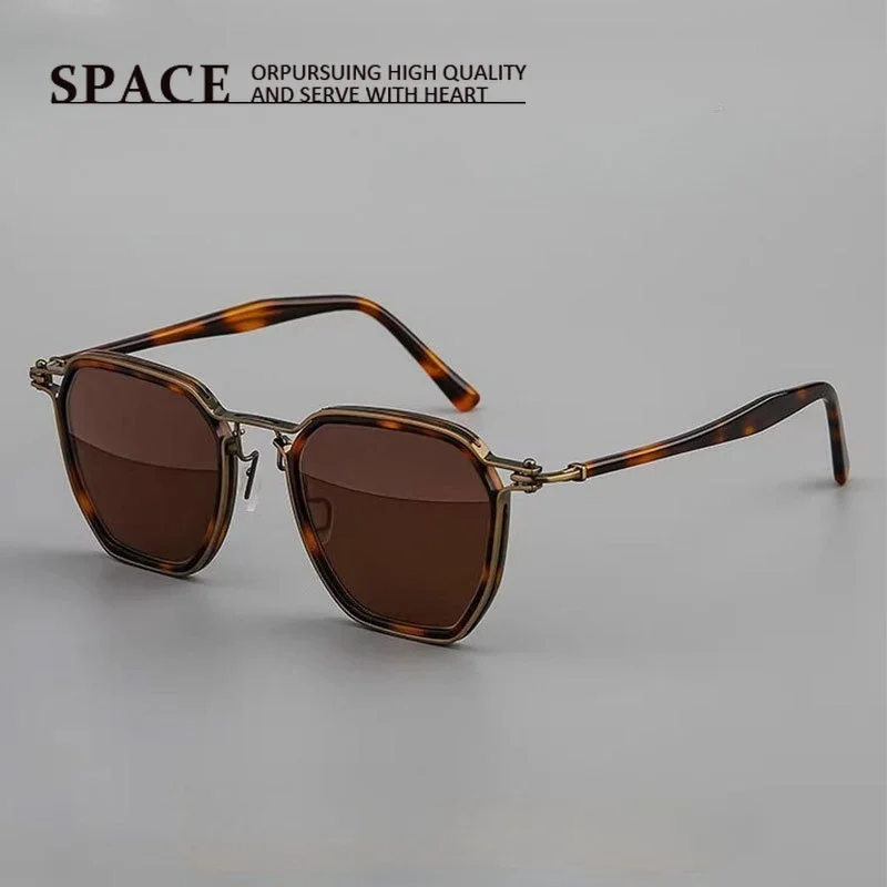 Handmade Vintage Square Polarized Sunglasses Titanium Frame UV400 Unisex Driving Eyewear for Large Faces Fit Prescription Lens
Handmade Vintage Square Polarized Sunglasses Titanium Frame UV400 Unisex Driving Eyewear for Large Faces Fit Prescription Lens
