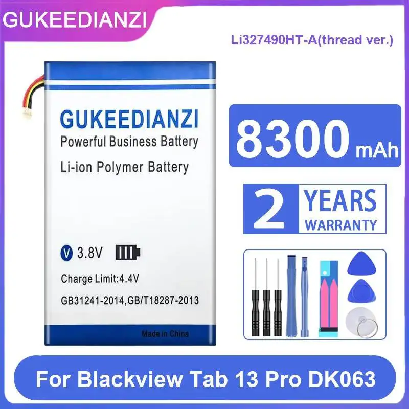 Li327490HT-A Thread ver. Tablet Battery Environmentally Friendly Safe For Blackview Tab 13 Pro DK063 8300mAh
Li327490HT-A Thread ver. Tablet Battery Environmentally Friendly Safe For Blackview Tab 13 Pro DK063 8300mAh