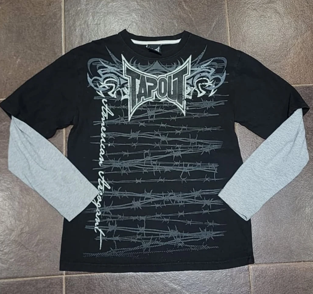 Gothic Vintage Distressed T-Shirt Two-in-One Skeleton Print Layered Top Y2K Retro Streetwear Loose Fit Harajuku Fashion Tee
Gothic Vintage Distressed T-Shirt Two-in-One Skeleton Print Layered Top Y2K Retro Streetwear Loose Fit Harajuku Fashion Tee