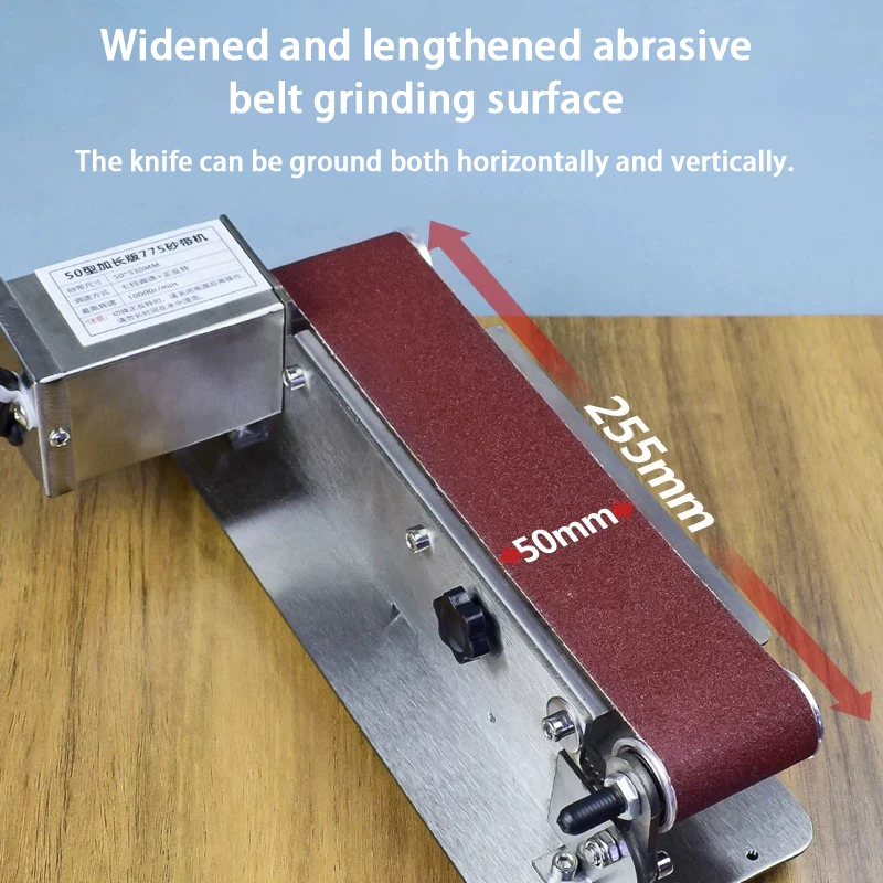 Electric Belt Sander 7 Speed Adjustable Grinder - 110V/220V DIY Belt Sander for Cutlery Knife Band Sharpening Machine Polish Too
Electric Belt Sander 7 Speed Adjustable Grinder - 110V/220V DIY Belt Sander for Cutlery Knife Band Sharpening Machine Polish Too