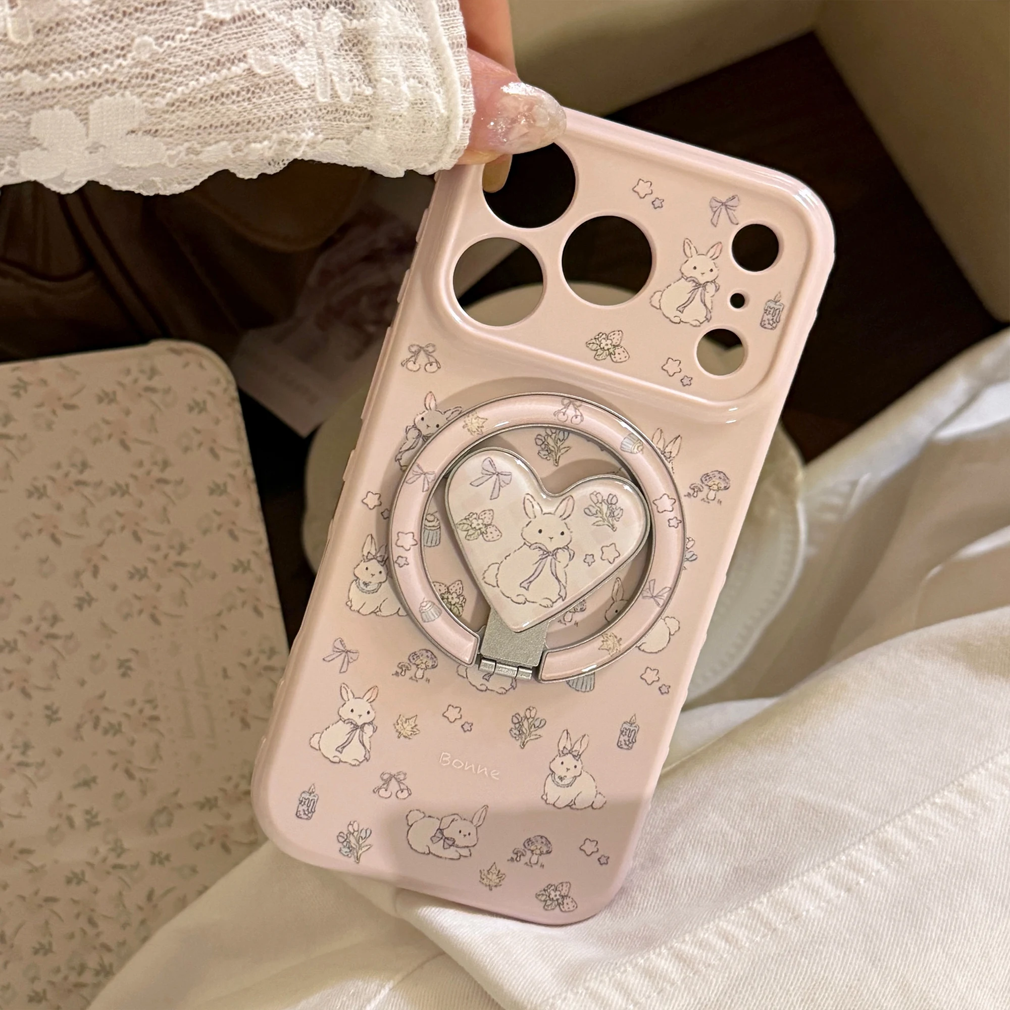 Cute Cartoon Rabbit Flower Star Bow Mushroom Pattern Pink Cover Case For iPhone 17 16 15 14 13 Pro Max with Magnetic Holder
Cute Cartoon Rabbit Flower Star Bow Mushroom Pattern Pink Cover Case For iPhone 17 16 15 14 13 Pro Max with Magnetic Holder