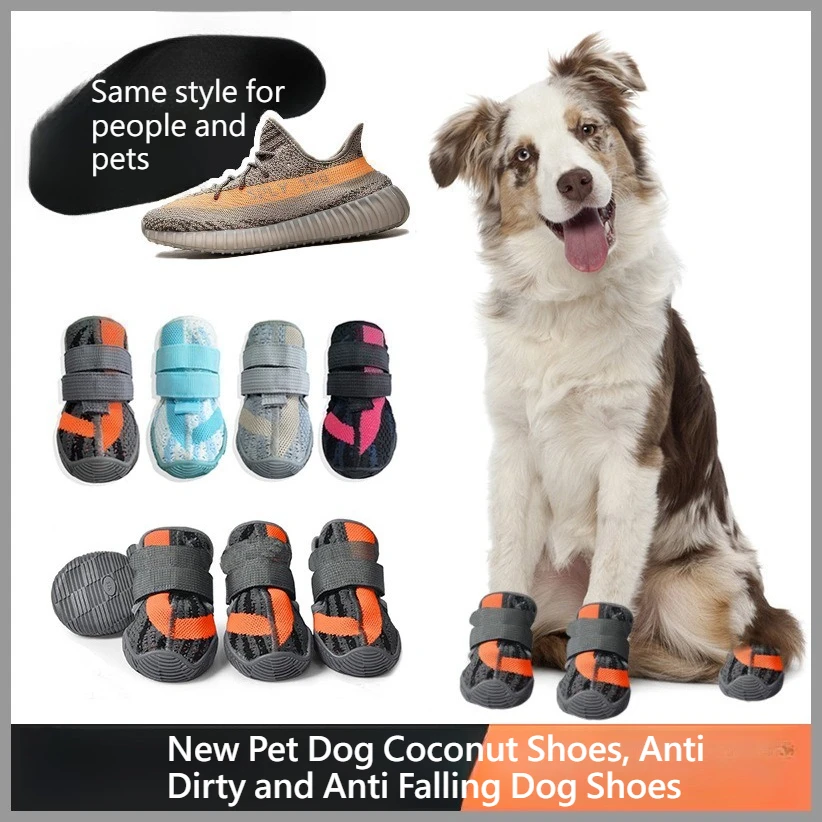 4pcs Pet Dogs Coconut Shoes Breathable Boots Anti Dirty Non-Slip Lightweight Paw Protector Dog Shoes supplies zapatos para perro
4pcs Pet Dogs Coconut Shoes Breathable Boots Anti Dirty Non-Slip Lightweight Paw Protector Dog Shoes supplies zapatos para perro