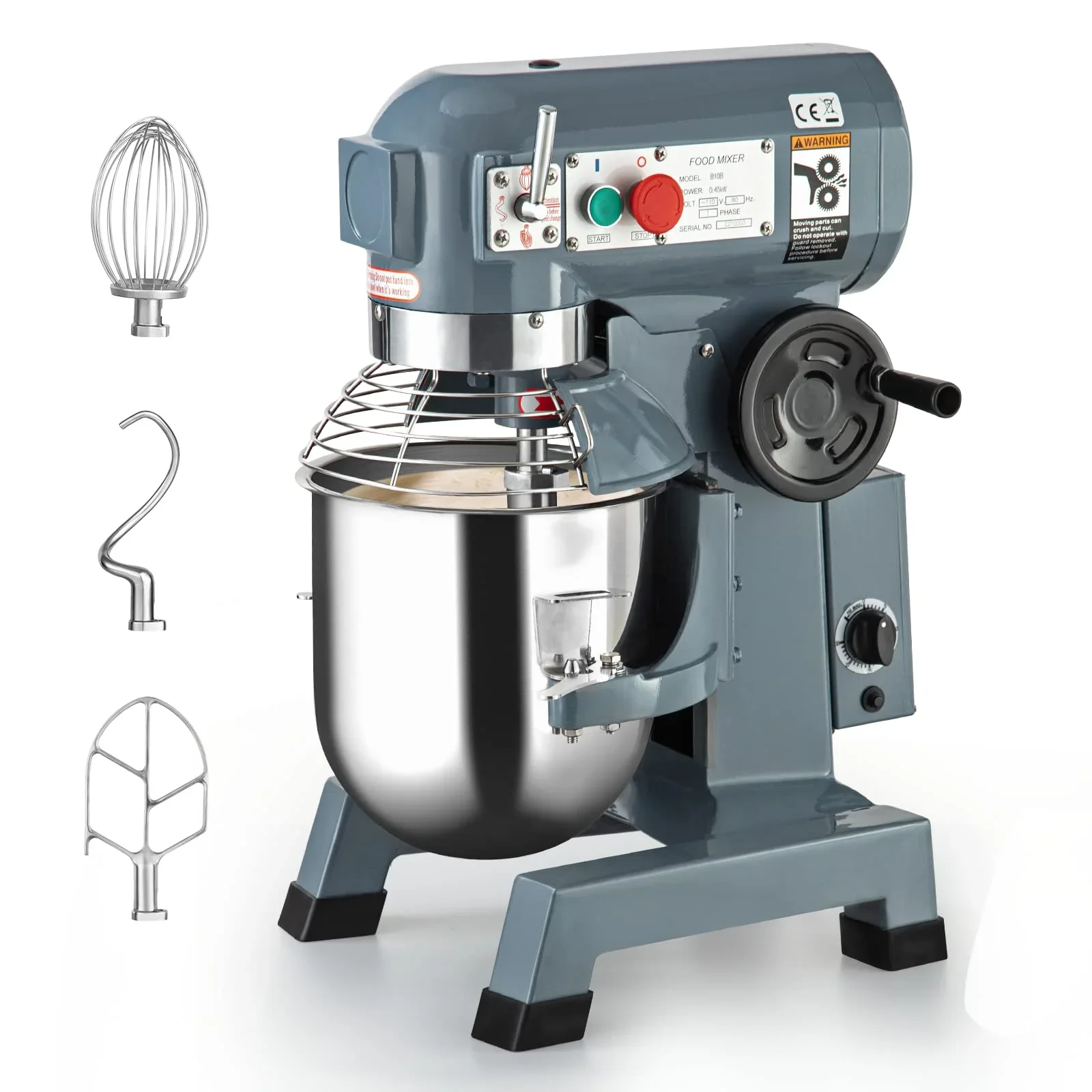 Миксер для еды 15QT 600 Вт, кухонный вертикальный миксер, 3-скоростной регулируемый миксер из нержавеющей стали с шариковым крючком для лапши
Миксер для еды 15QT 600 Вт, кухонный вертикальный миксер, 3-скоростной регулируемый миксер из нержавеющей стали с шариковым крючком для лапши