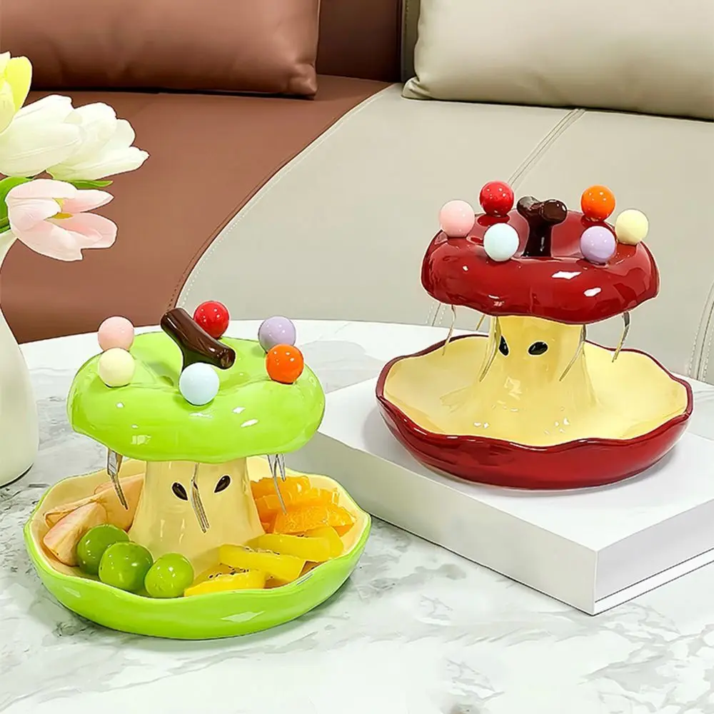 Creative Colorful Fruit Fork Plate Set Comfortable Grip Ceramic Holder Dessert Fork with Holder Household Reusable
Creative Colorful Fruit Fork Plate Set Comfortable Grip Ceramic Holder Dessert Fork with Holder Household Reusable