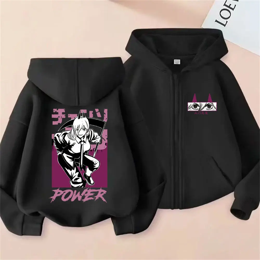 Hot Anime Chainsaw Man Power Zip Up Jakcet Men Women Casual Oversized Zipper Hoodie Men's Manga Fleece Cotton Sweatshirt Coat
Hot Anime Chainsaw Man Power Zip Up Jakcet Men Women Casual Oversized Zipper Hoodie Men's Manga Fleece Cotton Sweatshirt Coat