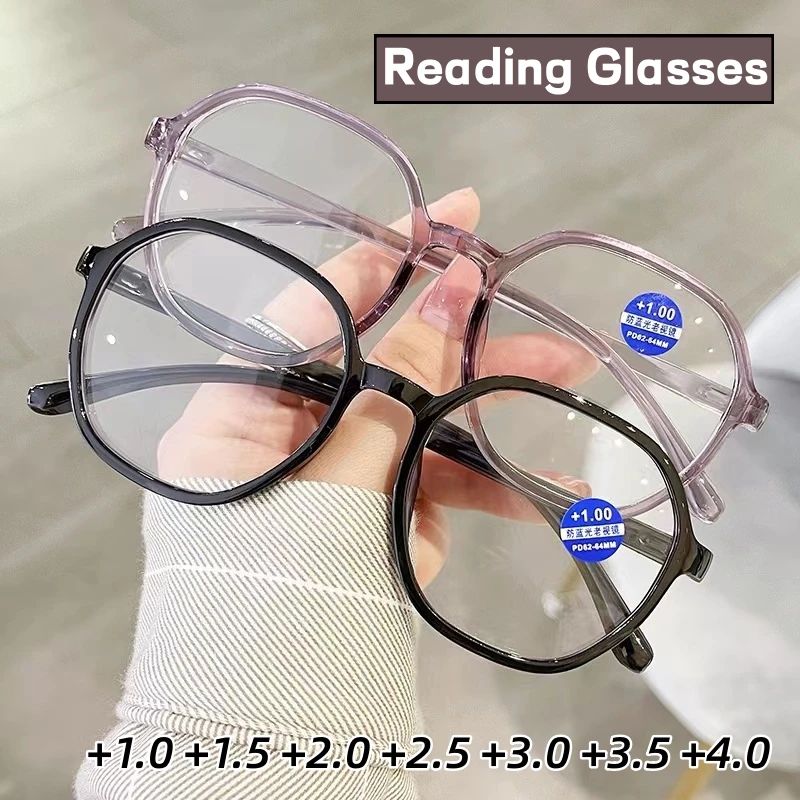 Women Men Fashion Reading Glasses Vintage Far Sight Eyeglasses with Diopter HD Lens Anti-blue Light Presbyopia Eyewear To +4.0
Women Men Fashion Reading Glasses Vintage Far Sight Eyeglasses with Diopter HD Lens Anti-blue Light Presbyopia Eyewear To +4.0